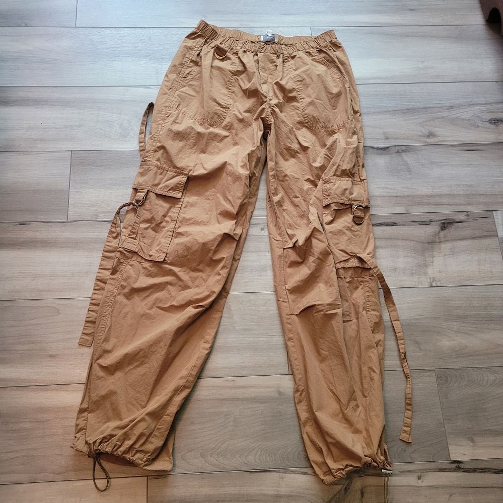 Pac Sun Womens Tan Cargo Pants